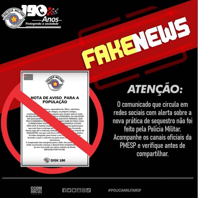 Fakenews. PM não emitiu comunicado sobre nova forma de sequestro 1 FdSuiwdWYAwo9gD