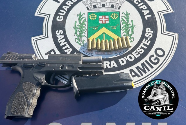 Comportamento agressivo termina em apreensão de arma de calibre restrito em Santa Bárbara 1 arma-calibre-restrito-santa-barbara