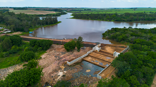 Obra da nova represa do DAE entra na fase de acabamento 1 Obra da nova represa do DAE entra na fase de acabamento