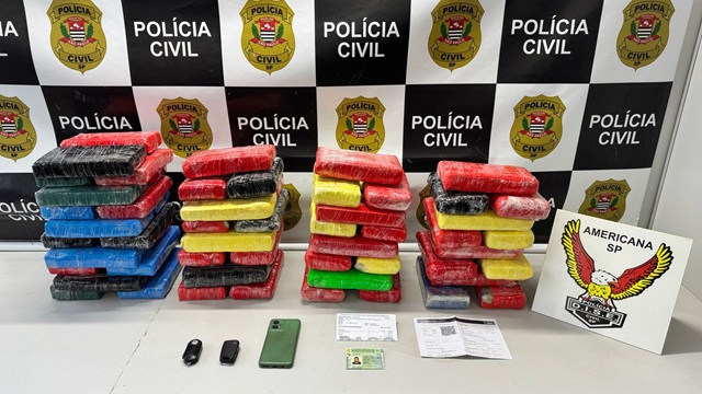 DISE Americana apreende R$1,5 milhão de cocaína na região 1 dise-americana