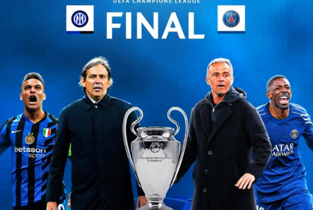 Final da Liga dos Campeões será entre Inter de Milão e PSG 1 Final da Liga dos Campeões será entre Inter de Milão e PSG