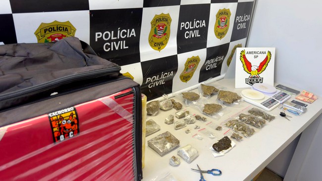 Dise prende 'motoboy' do tráfico em Americana 3 Dise prende homem por tráfico com entrega via motoboy em Americana