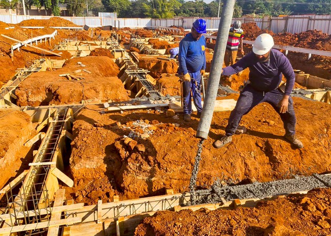 Obra da nova UBS no Jardim Aranha Oliveira avança em Santa Bárbara