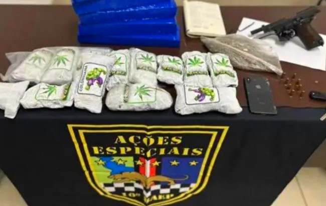 Traficante é preso com arma ilegal e 6 kg de maconha em Sumaré