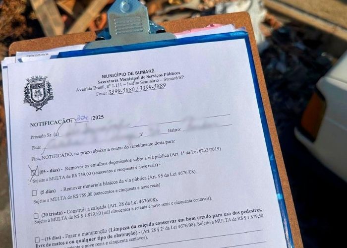 Sumaré registra 335 notificações no programa Cidade Limpa em setembro 1 Sumaré registra 335 notificações no programa Cidade Limpa em setembro
