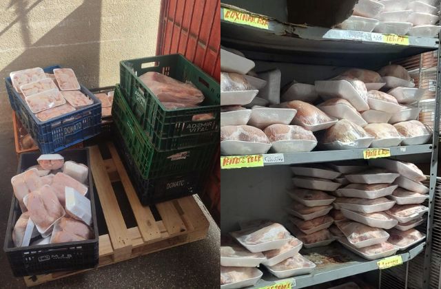 Vigilância Sanitária apreende 436 kg de carnes e frios no MBox Supermercado 1 vigilancia-carne
