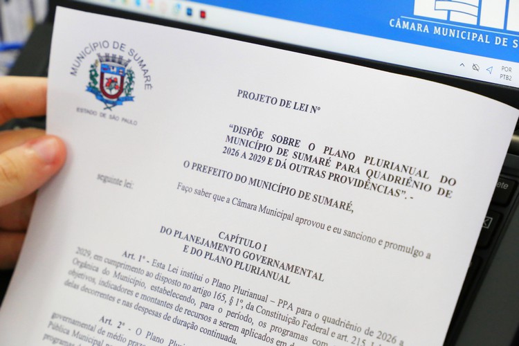 Câmara de Sumaré aprova PPA com previsão de R$ 7 bilhões