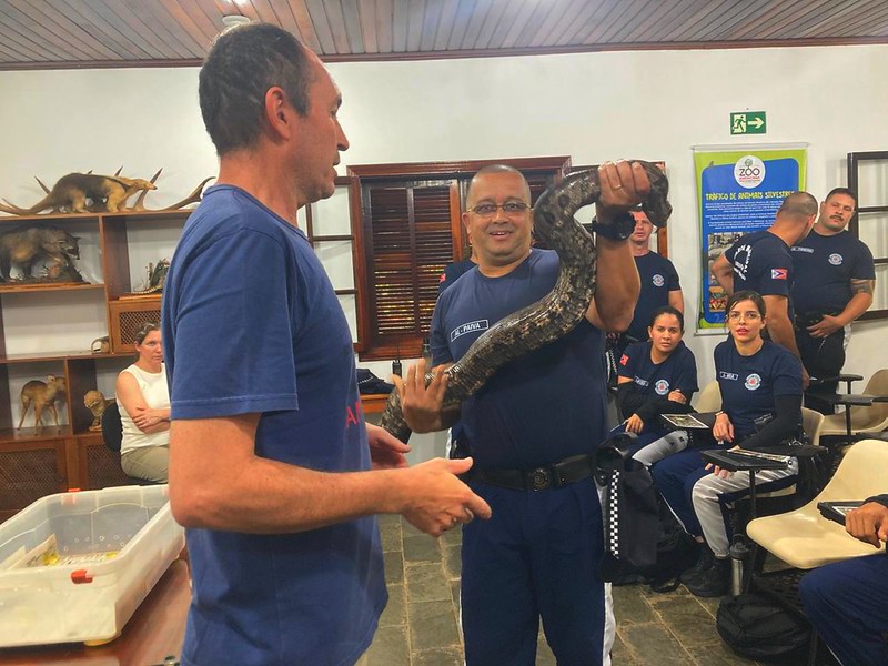 Novos guardas de Americana aprendem manejo de animais silvestres