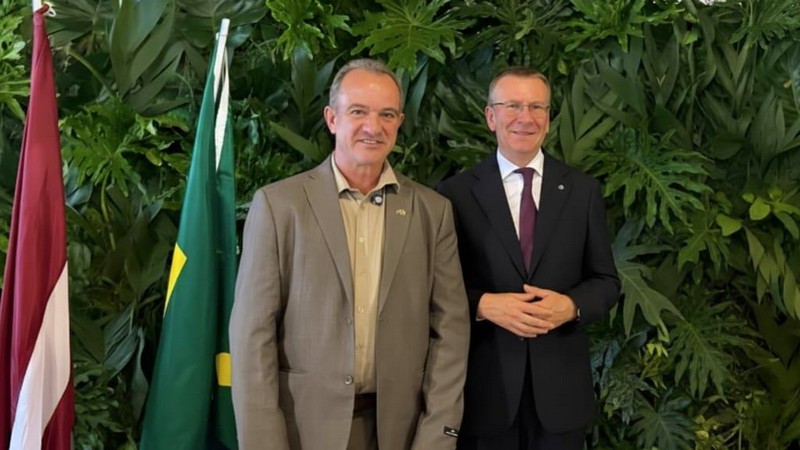 Prefeito Leitinho recebe presidente da Letônia em Nova Odessa