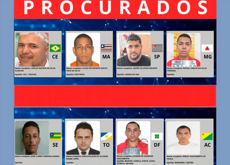 Justiça lança site nacional com lista de foragidos mais procurados