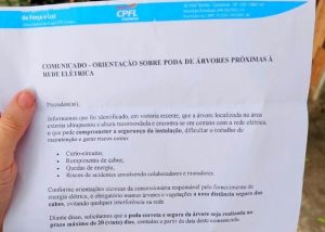 Nova Odessa alerta sobre golpe de falsa notificação de poda de árvores 1