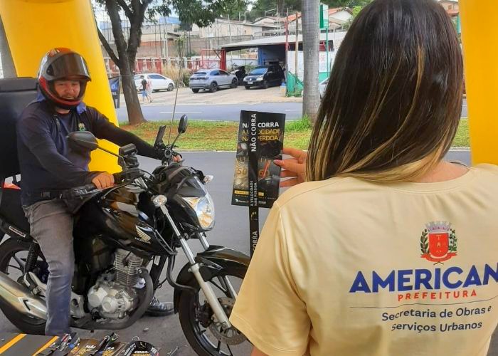 Prefeitura de Americana e Detran realizam ação educativa com motociclistas
