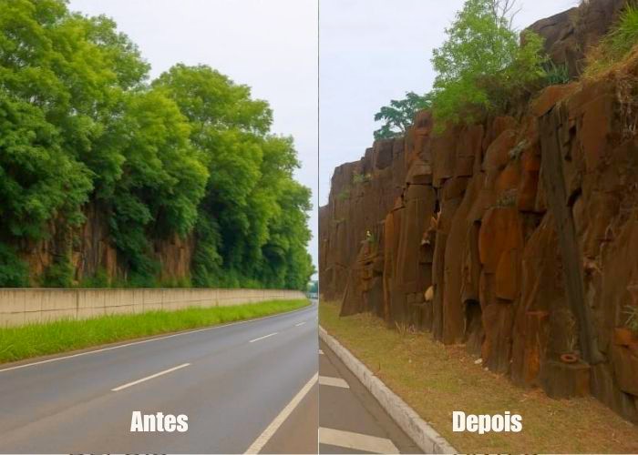 Vegetação é removida de pedreira às margens da SP-304 após apelo de vereador