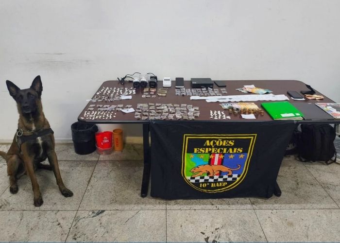 Baep detém dupla por tráfico em adega no Jardim Brasília