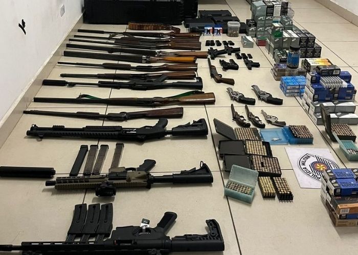 Homem é preso com 23 armas e 11,7 mil munições em Sumaré