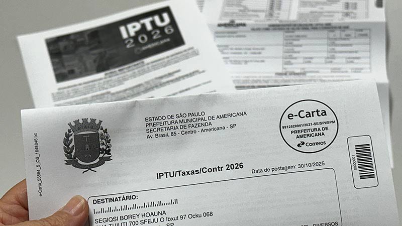 Pedido de isenção do IPTU 2026 começam nesta segunda-feira em Americana