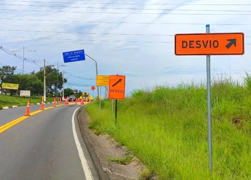 Trecho da Estrada Municipal Valêncio Calegari será interditado para obras em Sumaré