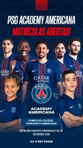 PSG Academy Americana abre inscrições com metodologia exclusiva do Paris Saint-Germain 1 psg-americana-inscricoes