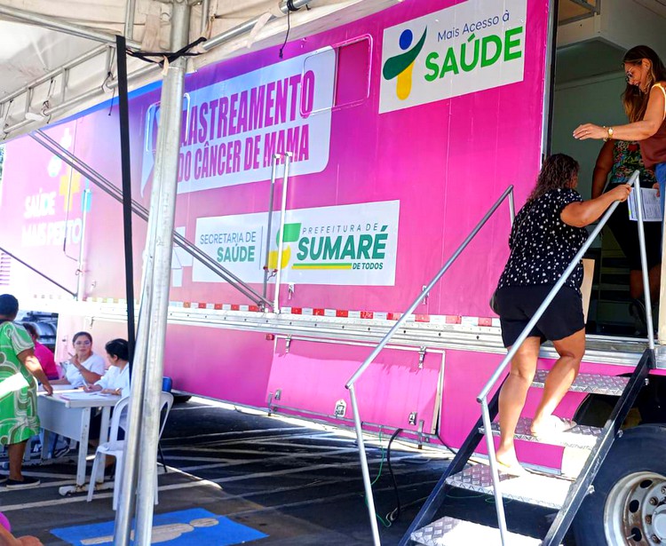 Carreta de mamografia supera 700 exames em Sumaré