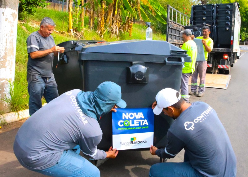 Prefeitura troca 150 contêineres e reforça coleta em S. Bárbara