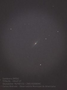 galáxia Sombrero (M104) observatorio-americana
