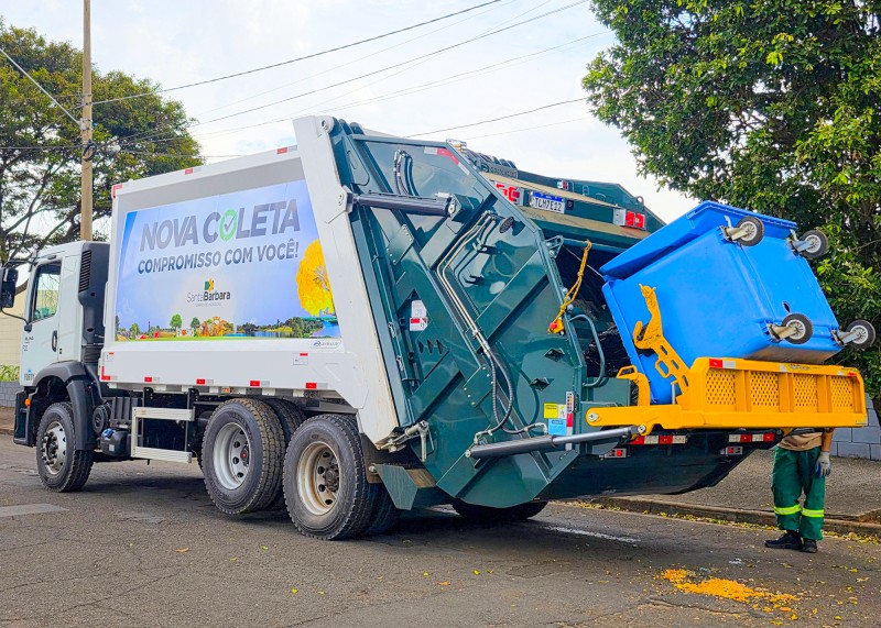 Coleta de lixo está regularizada em Santa Bárbara e segue cronograma