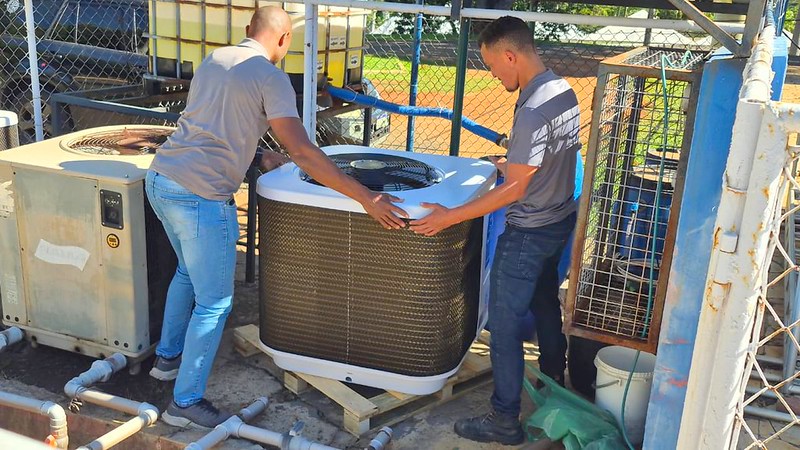 Centro Cívico de Americana recebe novo aquecedor para piscina