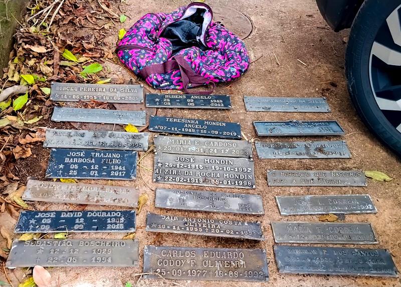 GCM prende dupla e recupera 68 placas furtadas de cemitérios em SBO