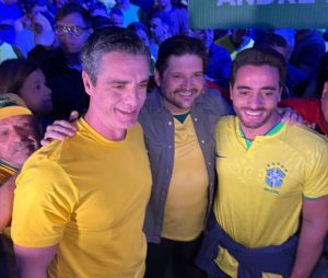 Comitiva do PL de Americana e Santa Bárbara prestigia lançamento da pré-candidatura de André do Prado ao Senado 1 rafael-andre-felipe-comitiva-pl