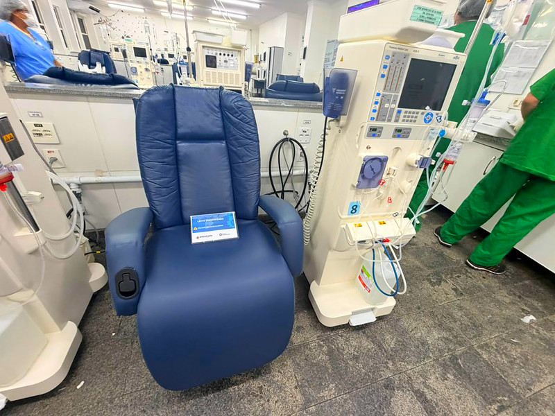 Hemodiálise do HM de Americana ganha novas poltronas para pacientes