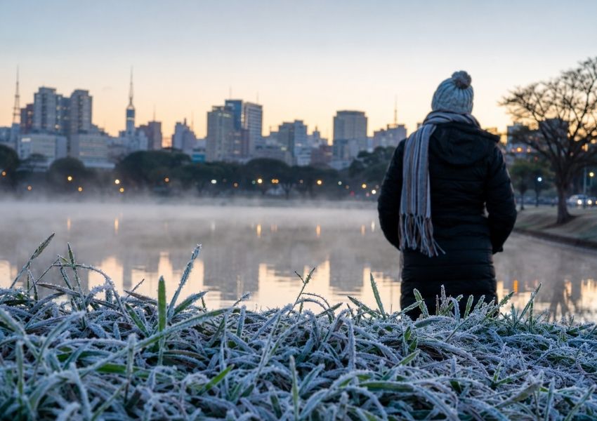 Massa de ar polar derruba temperaturas e aumenta chance de geada em SP