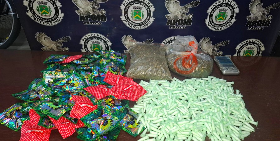 GCM apreende 1,1 kg de drogas em bloco residencial no Romano