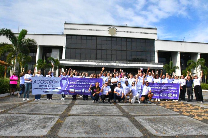 Passeata do Agosto Lilás reúne mulheres e reforça proteção em Nova Odessa