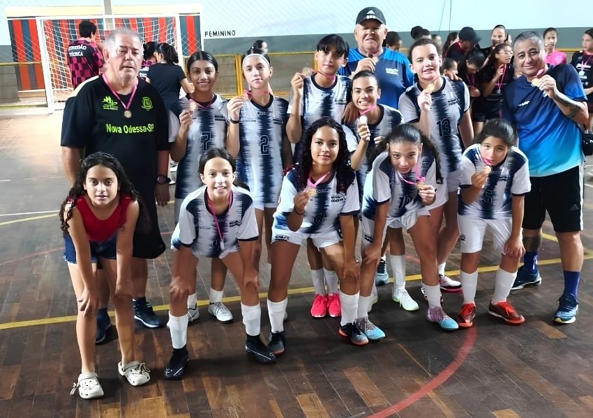 Nova Odessa é campeã de futsal feminino Sub-13 em Capivari