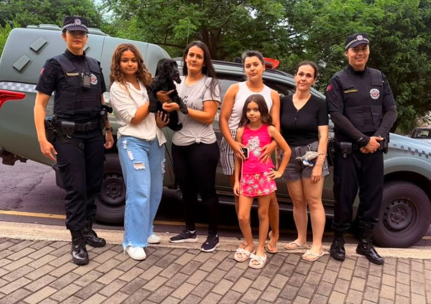 Gama resgata cão em mata fechada com auxílio de drone em Americana